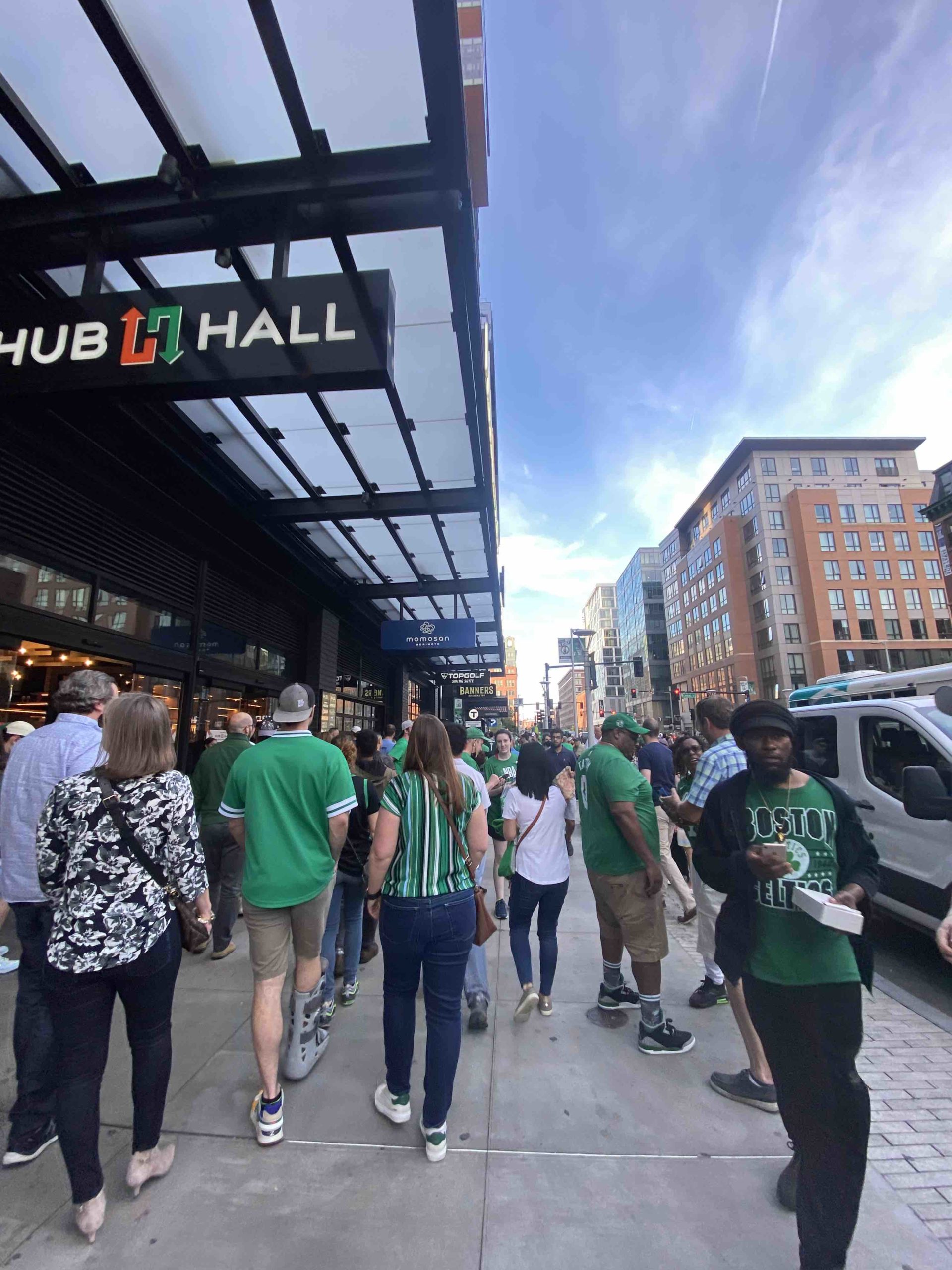 Outside td garden 2 scaled - the game Fans outside TD Garden for the NBA Finals Game 4 between the Celtics and the Warriors.