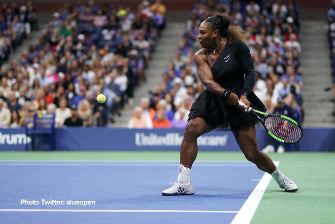 2018 US Open black dress with tutu