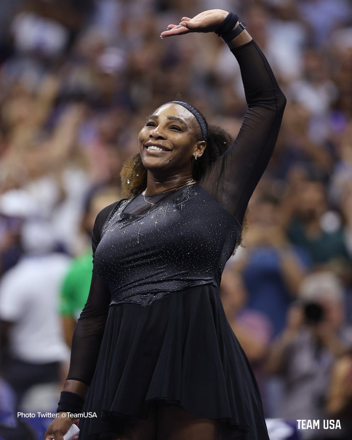 2022 US Open most recent outfit black dress