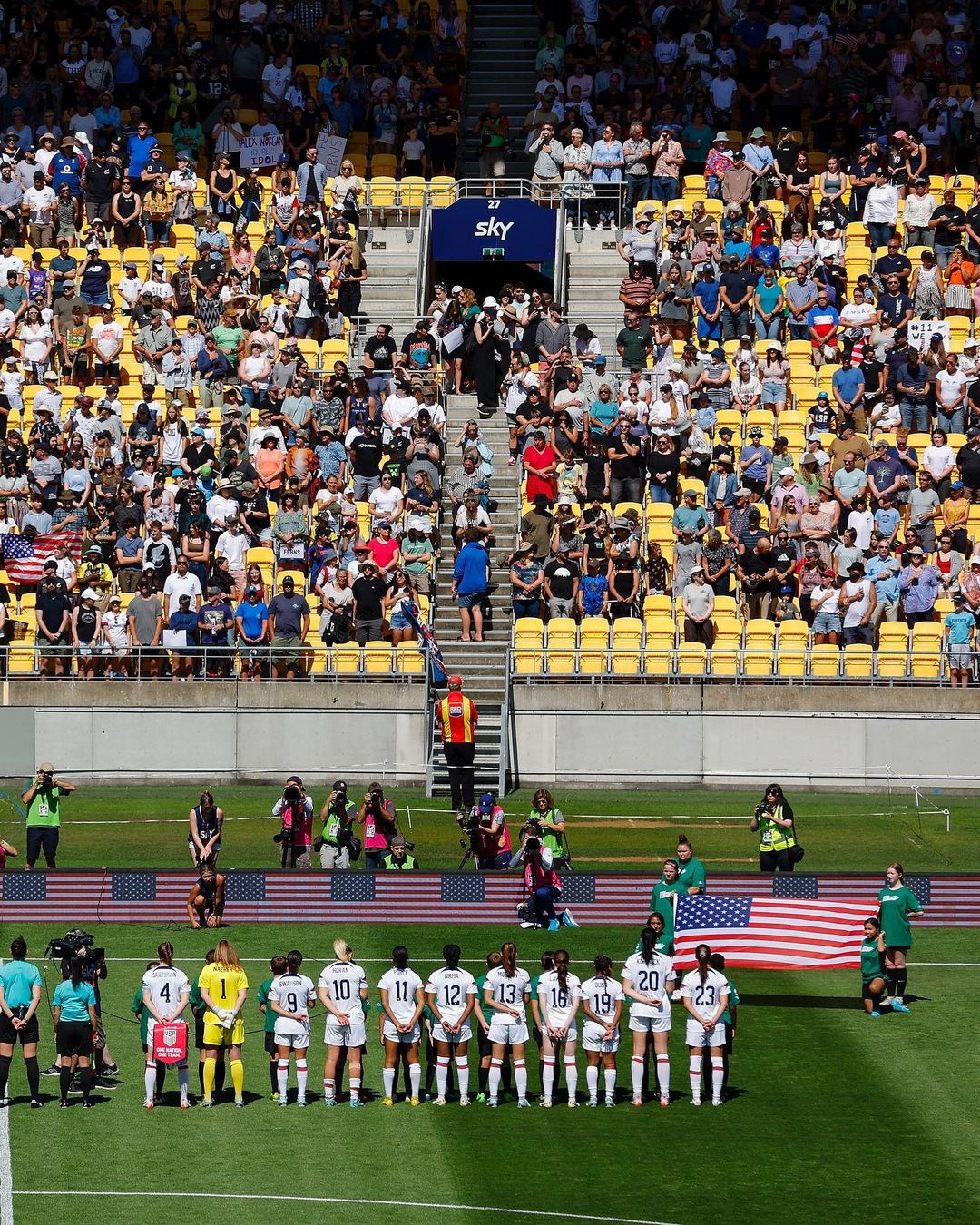 Women's football fans cheering on their teams in the FIFA Women's World Cup 