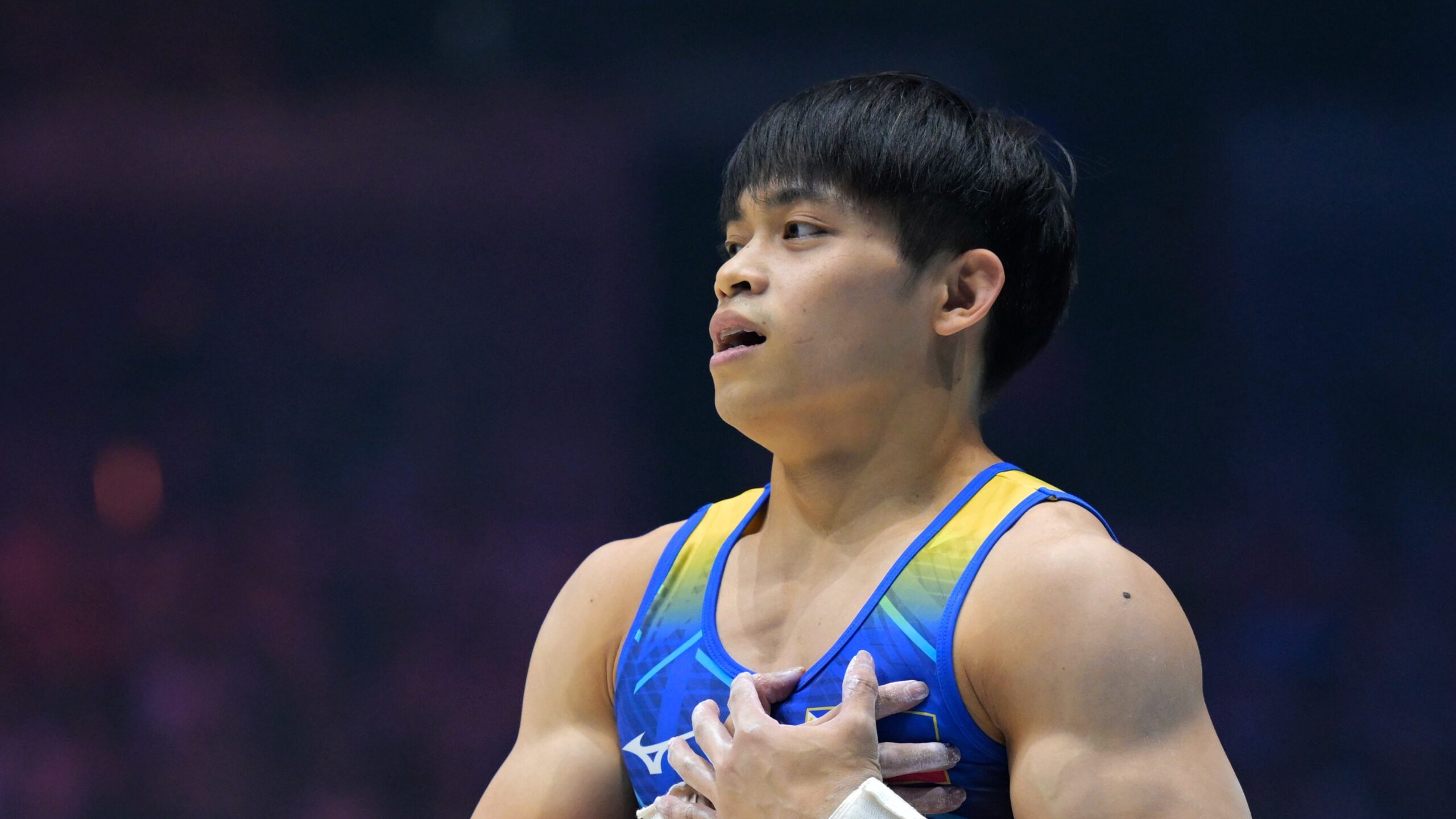 Carlos Yulo in the Doha leg of the FIG World Cup series