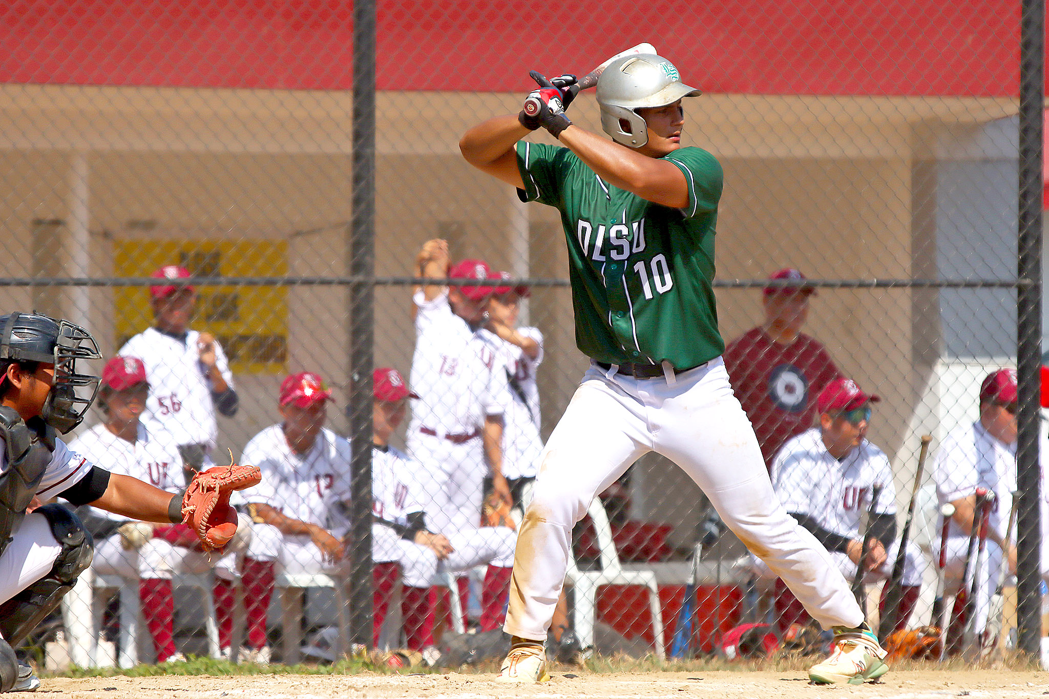 Filipino baseball player Iggy Escaño representing the DLSU Green Batters