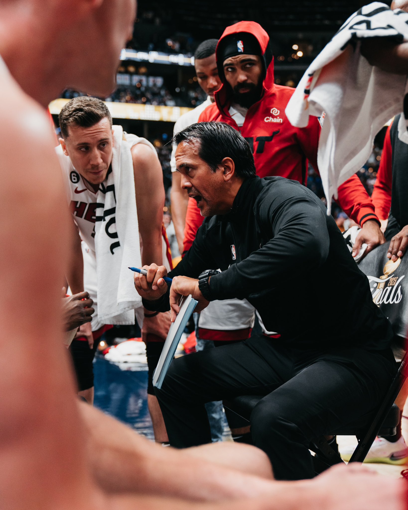 The Miami Heat in the 2023 NBA Finals agains the Denver Nuggets.