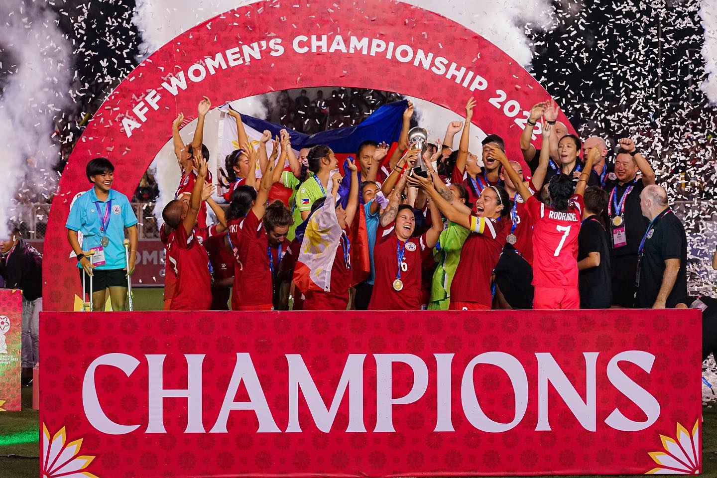 The Women's National Football Team of the Philippines headed by Alen Stajcic