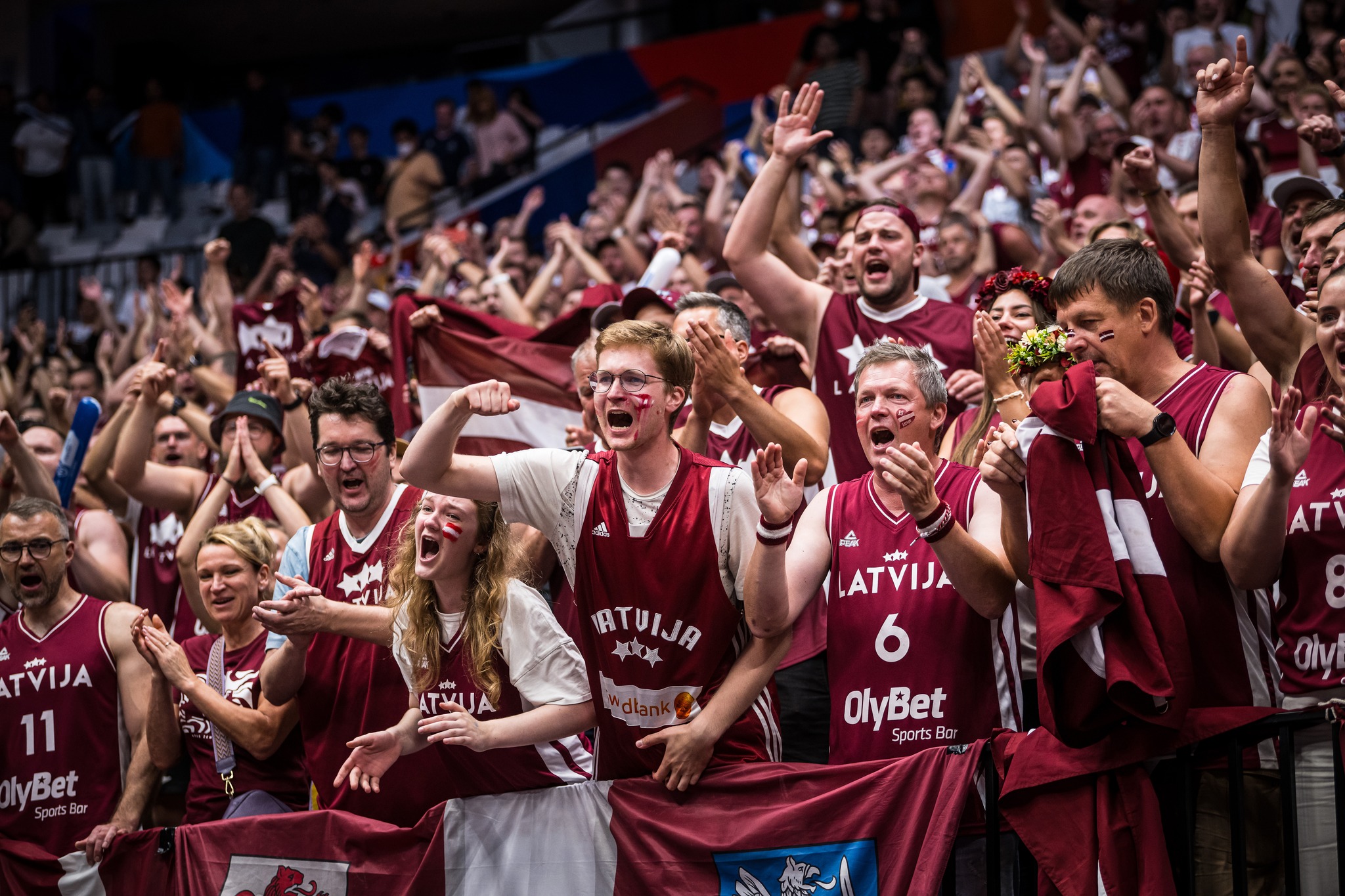 Latvia fans at the 2023 FIBA World Cup