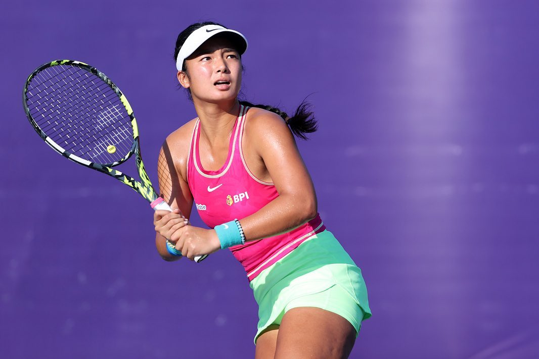 Filipina tennis player Alex Eala with Babolat Tennis Racket
