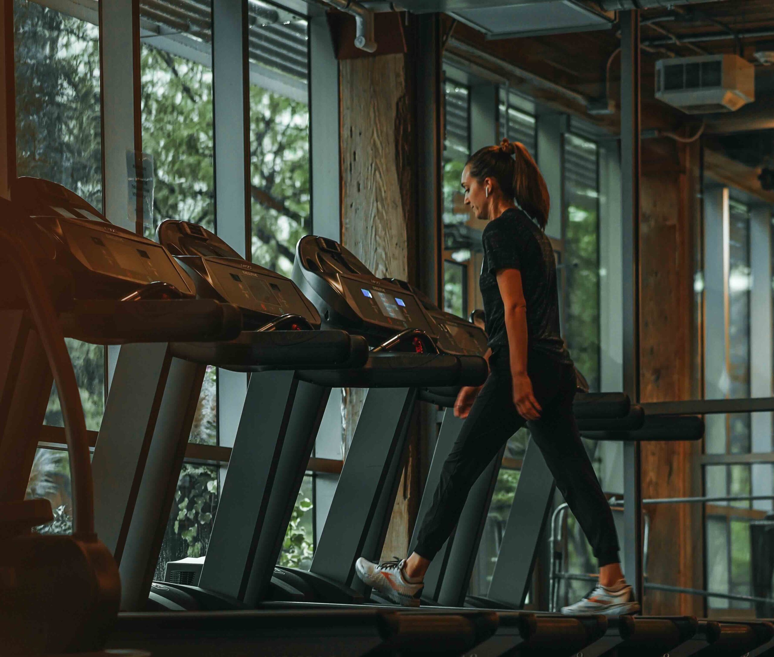 Walking in the gym
