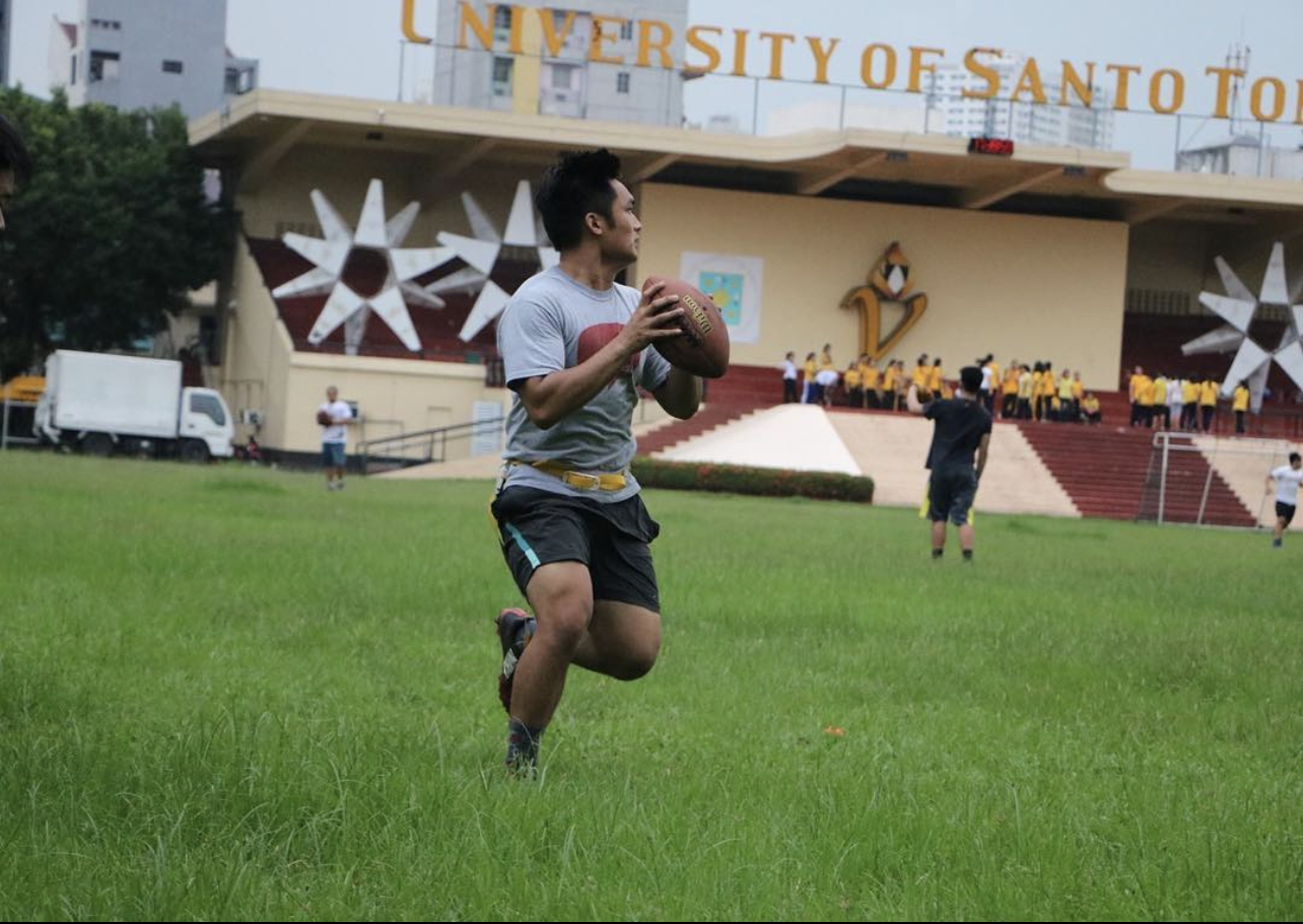 Flag Football: Aaron Velasquez playing in UST, Manila