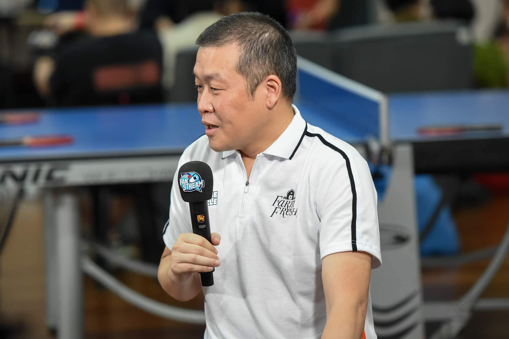 One of the volleyball coaches on double duty Jerry Yee.