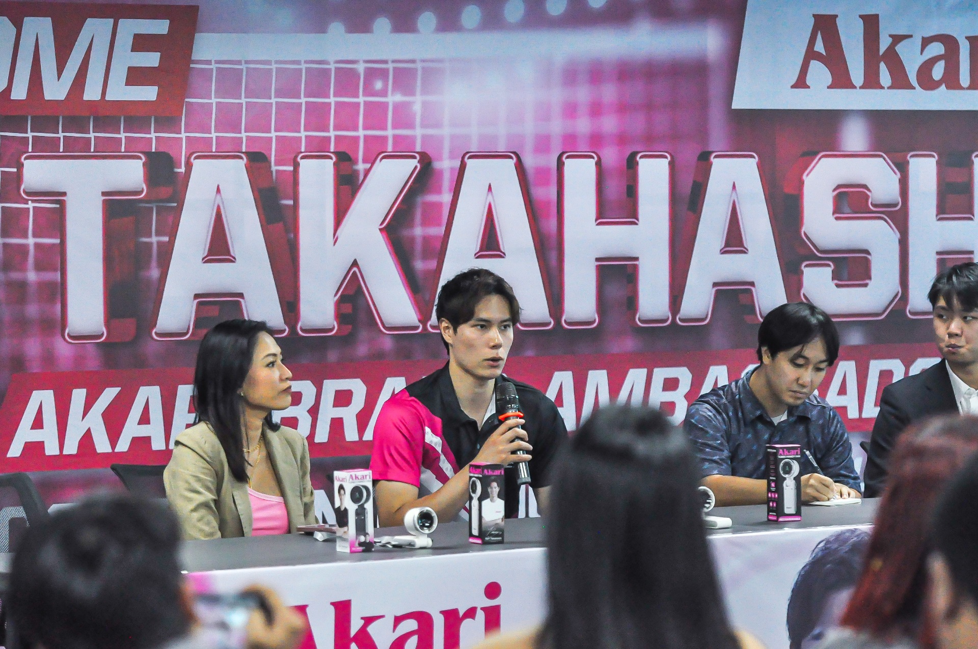 Ran Takahashi speaks to local media in an intimate press conference with Akari