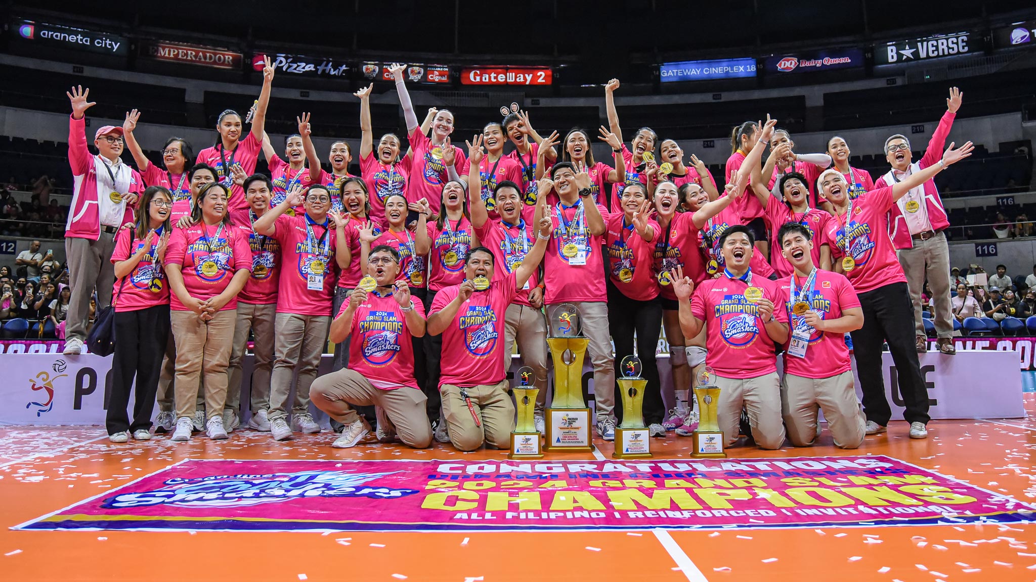 Pvl inv 2024 creamline vs cignal --1722 - the game The Creamline Cool Smashers during the Invitational Conference awarding ceremony