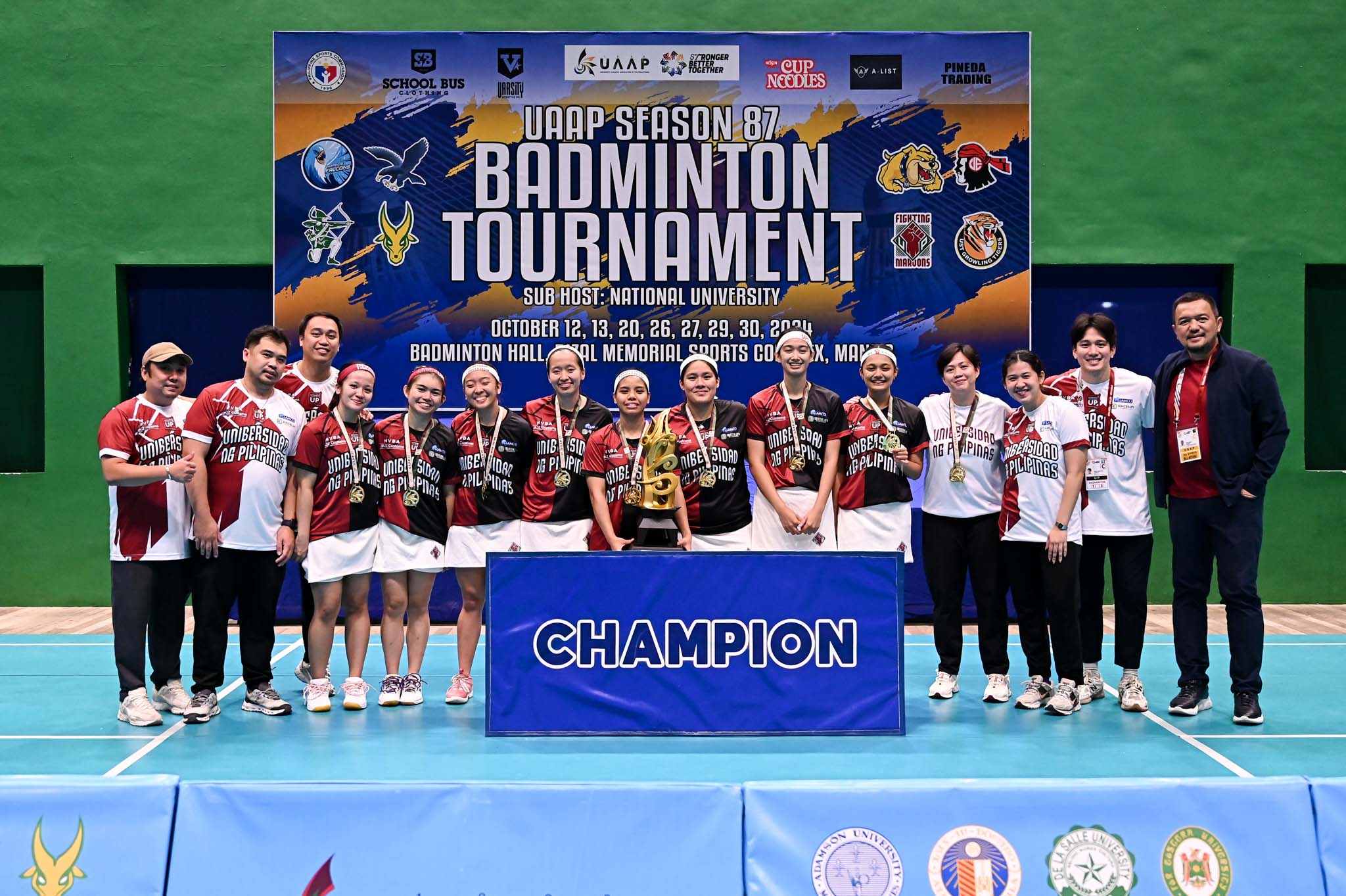 Uaap 87 badminton awarding- up- champion womens-3936 - the game