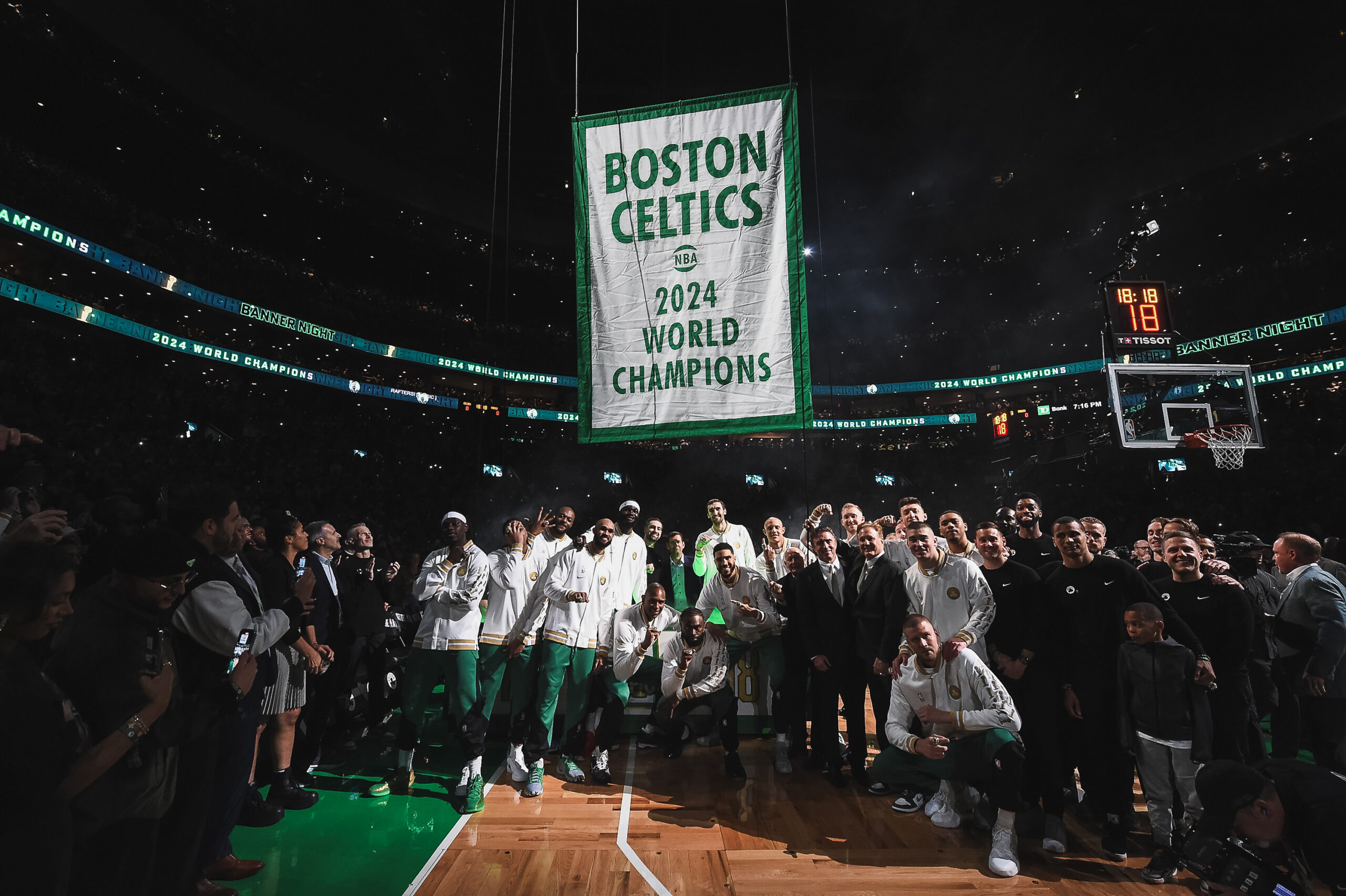 Celtics-banner-teamphoto - the game The Boston Celtics on Opening Night