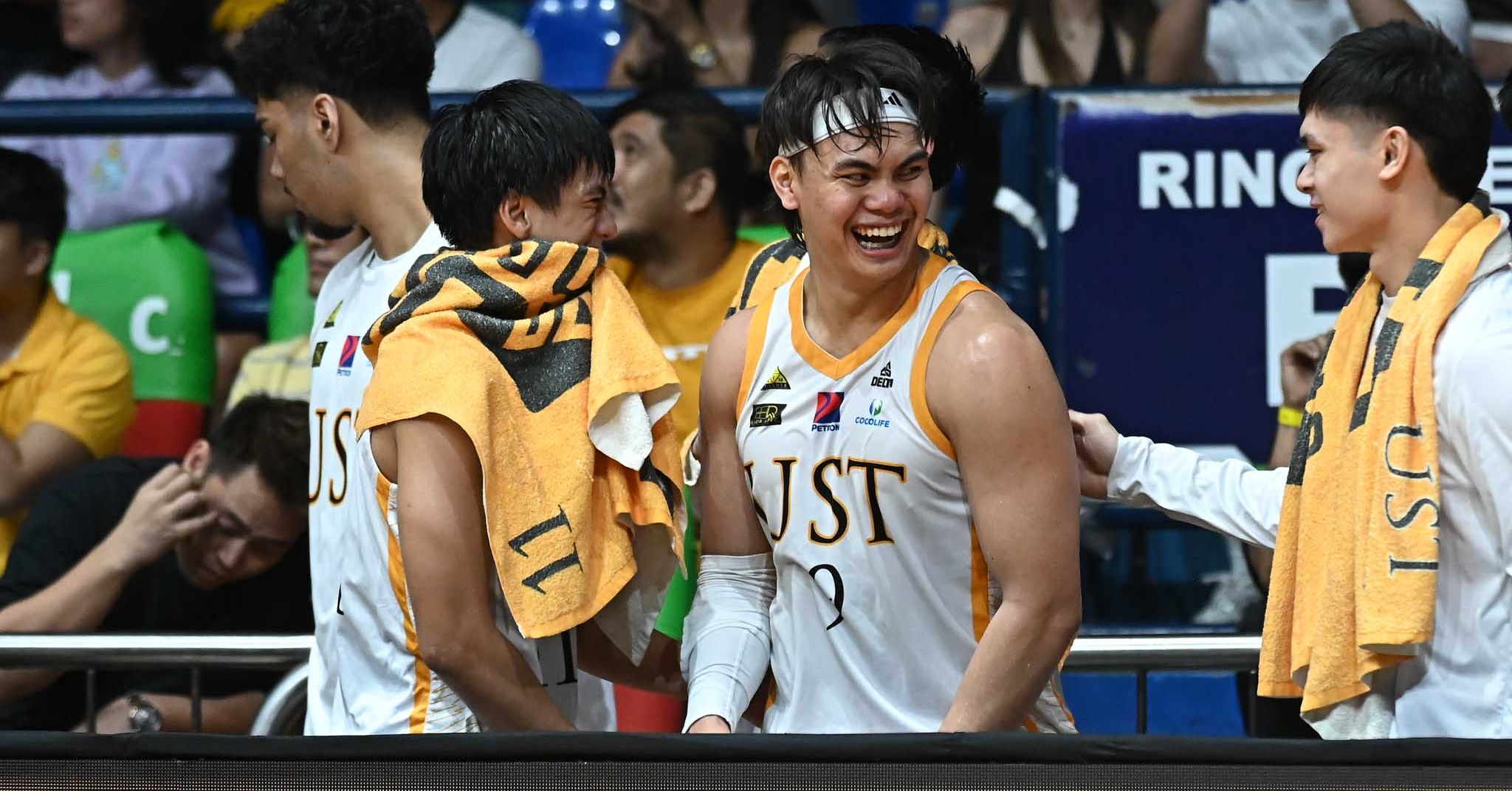 Forthsky Padrigao and Nic Cabanero of the UST Growling Tigers