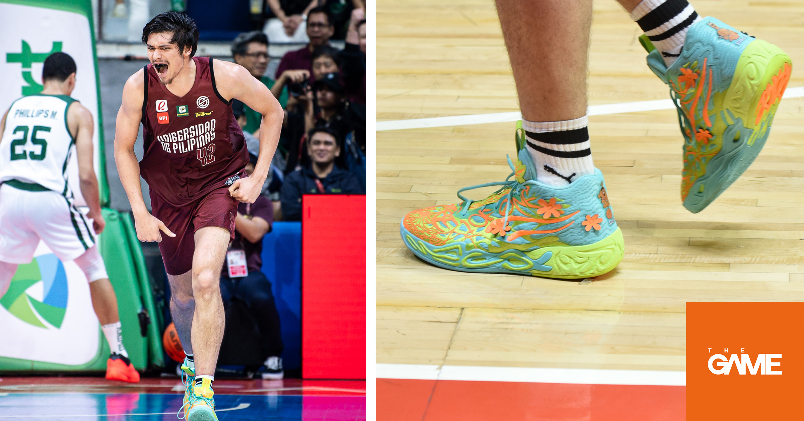 The-game-2024-in-article_qmb - the game Basketball shoes of the UAAP Season 87 DLSU vs UP Finals: Quentin Millora-Brown in PUMA MB.04 Scooby Doo