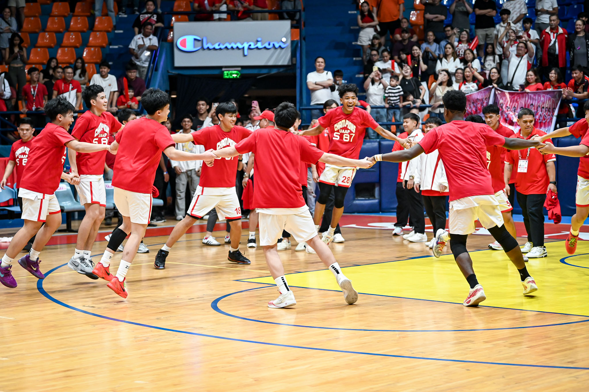 Uaap87 jhsbb - ue-1660 - the game The UE Junior Red Warriors celebrating their UAAP Season 87 title.