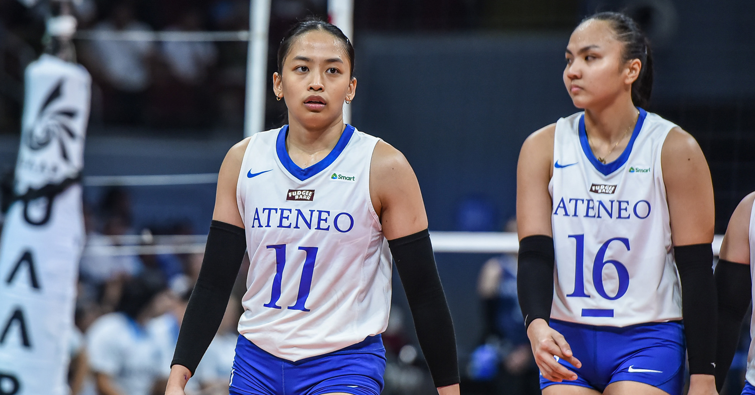 A shot of injured Ateneo spiker Geezel Tsunashima