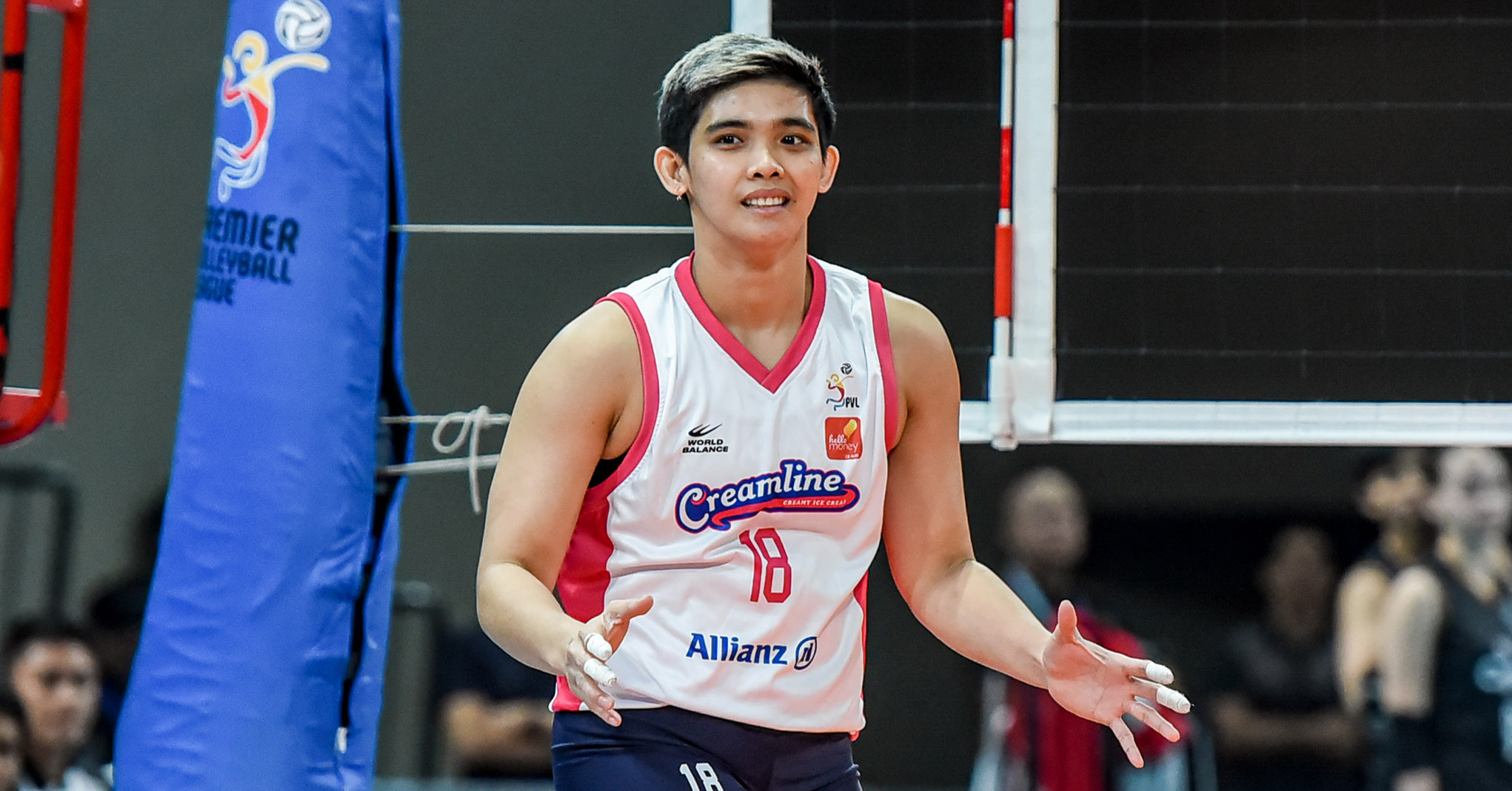 A solo shot of Creamline star Tots Carlos