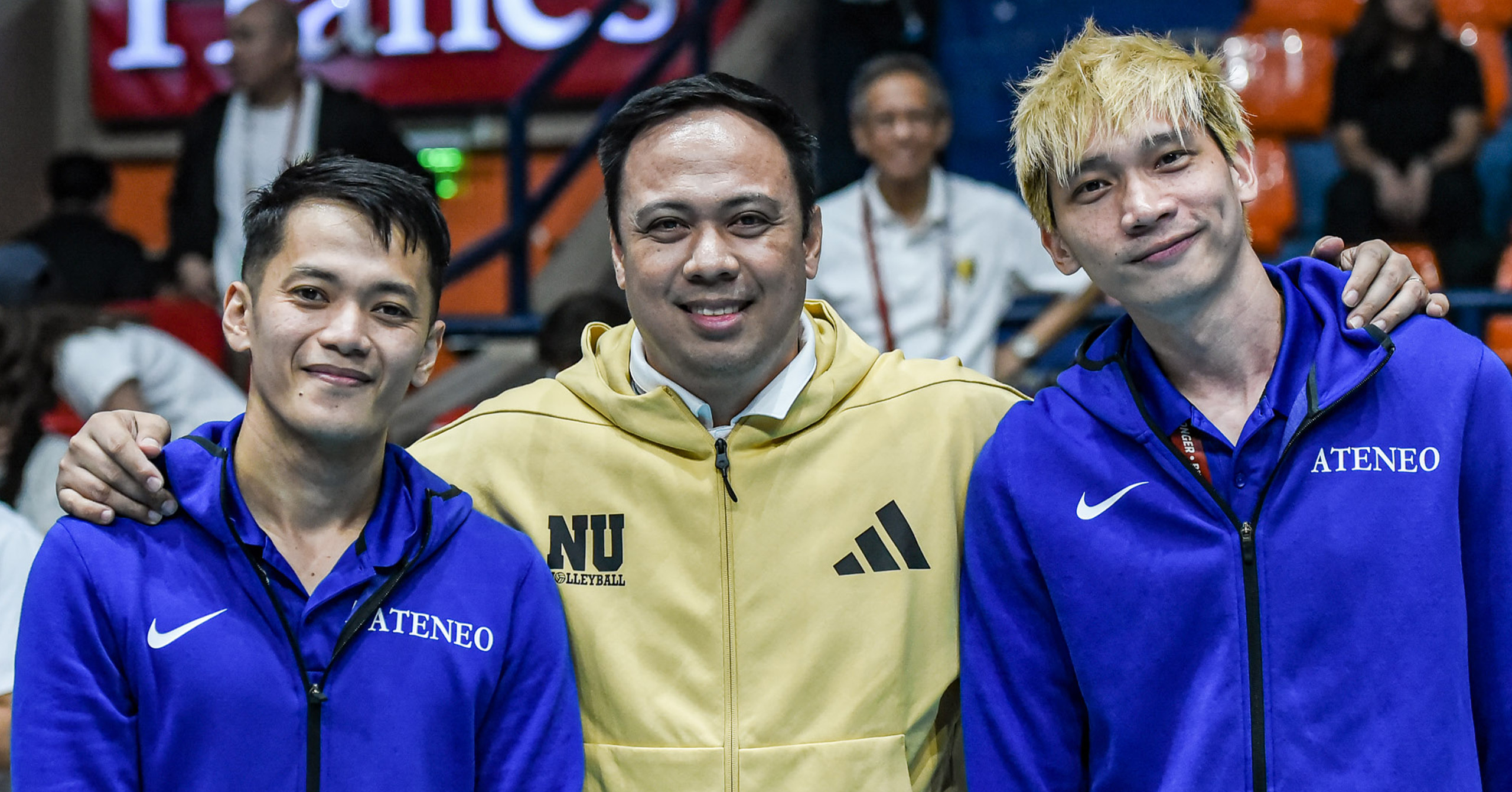 A shot of NU stalwarts Vince Mangulabnan, Peter Torres, and Dante Alinsunurin