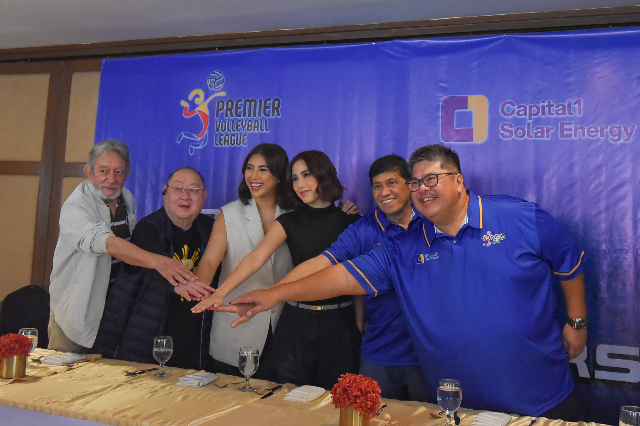 Milka Romero and Mandy Romero during Capital1's introductory press conference.