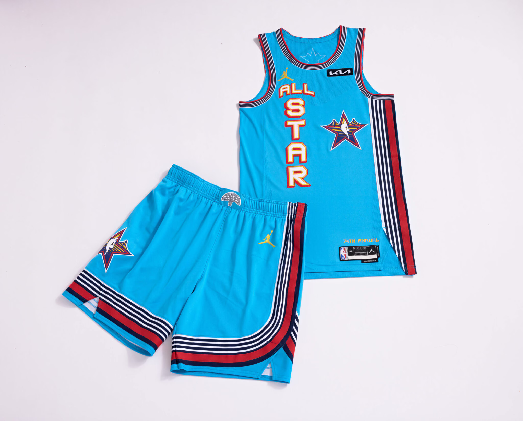The light blue 2025 NBA All-Star Game jersey.