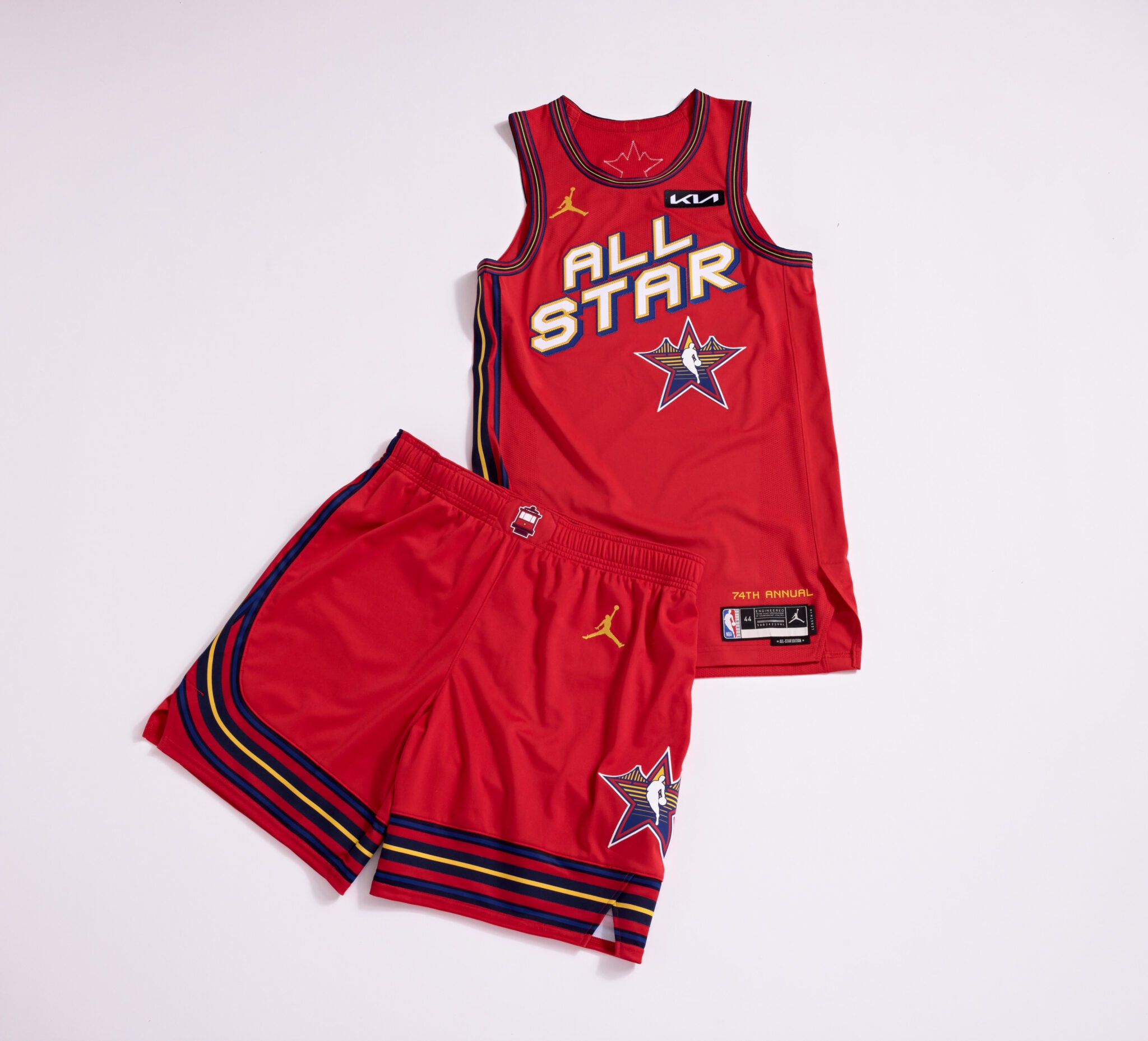 The red 2025 NBA All-Star Game jersey.