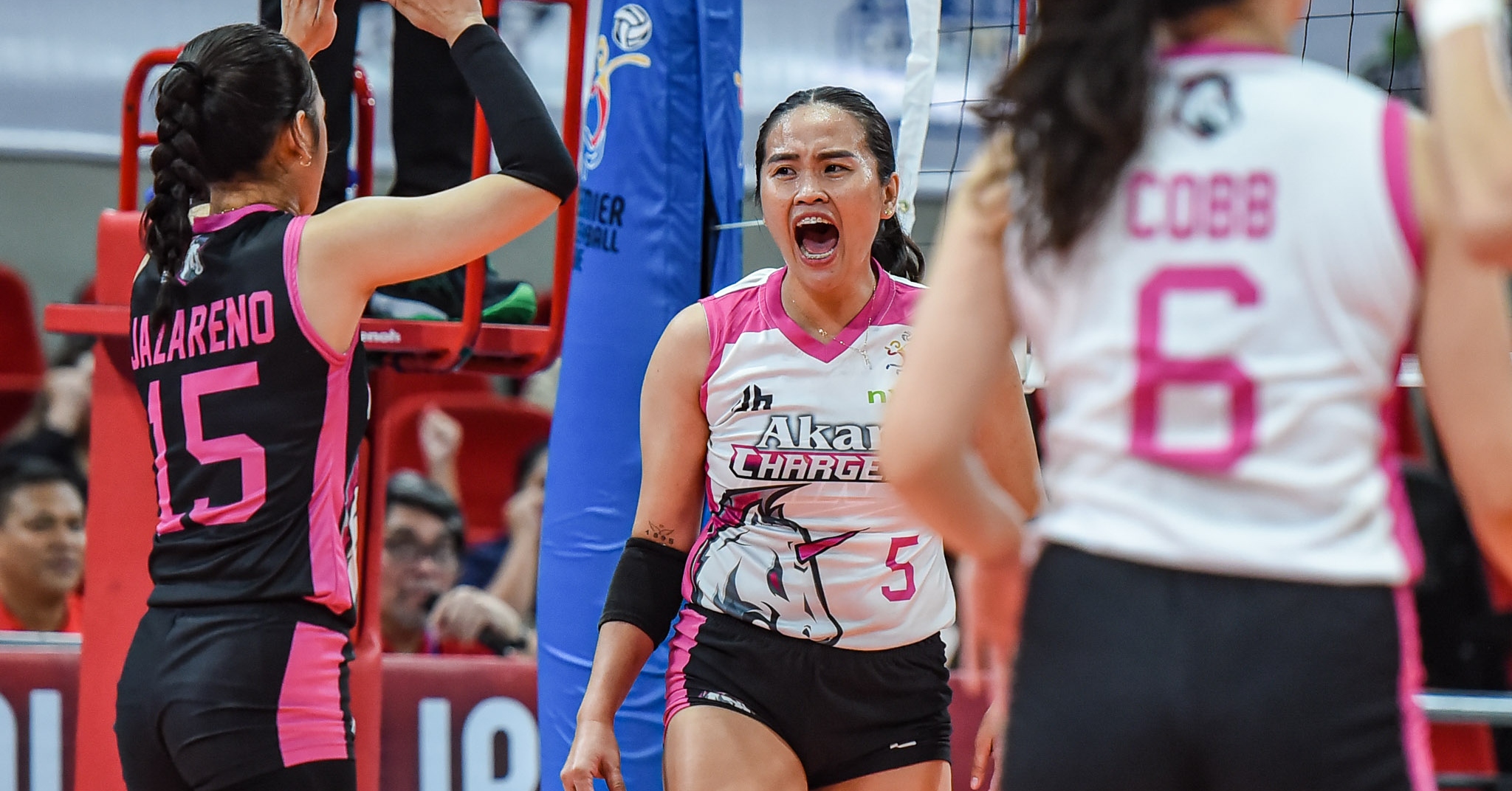A shot of Akari Chargers stalwart Grethcel Soltones