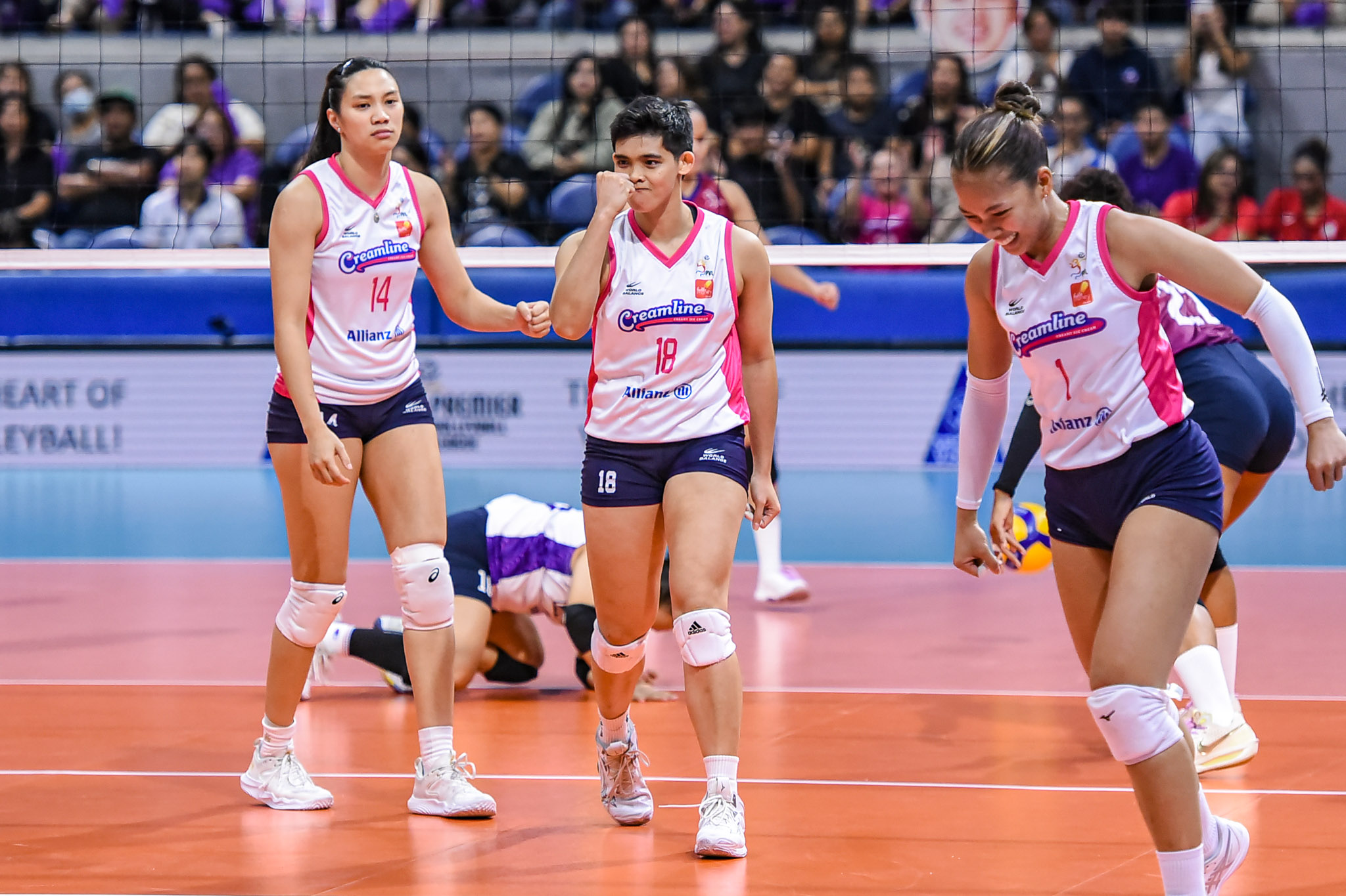 Pvl afc 25 creamline vs choco mucho - tots carlos-1314 - the game A shot of Creamline opposite spiker Tots Carlos