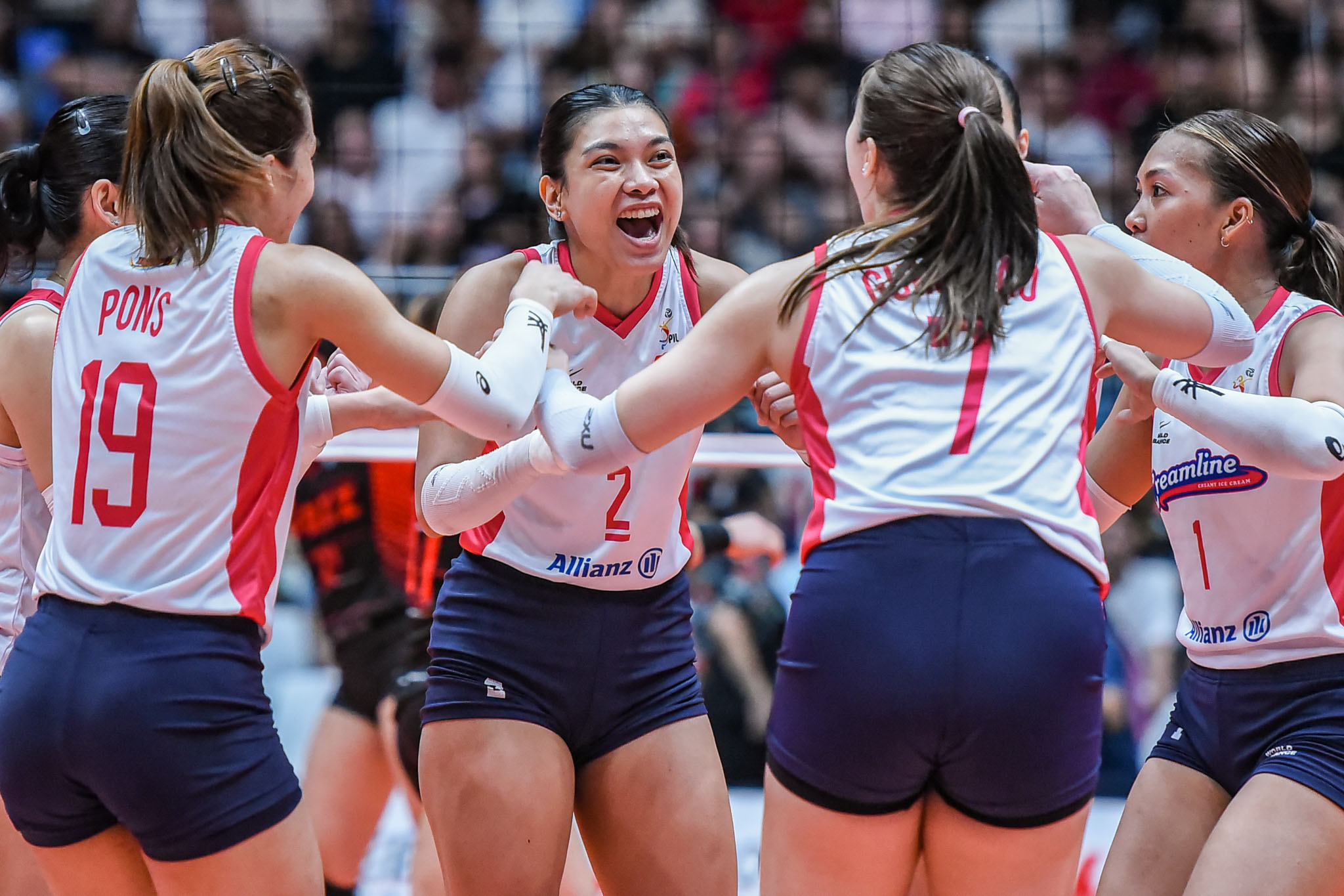 - the game A team shot of the Creamline Cool Smashers