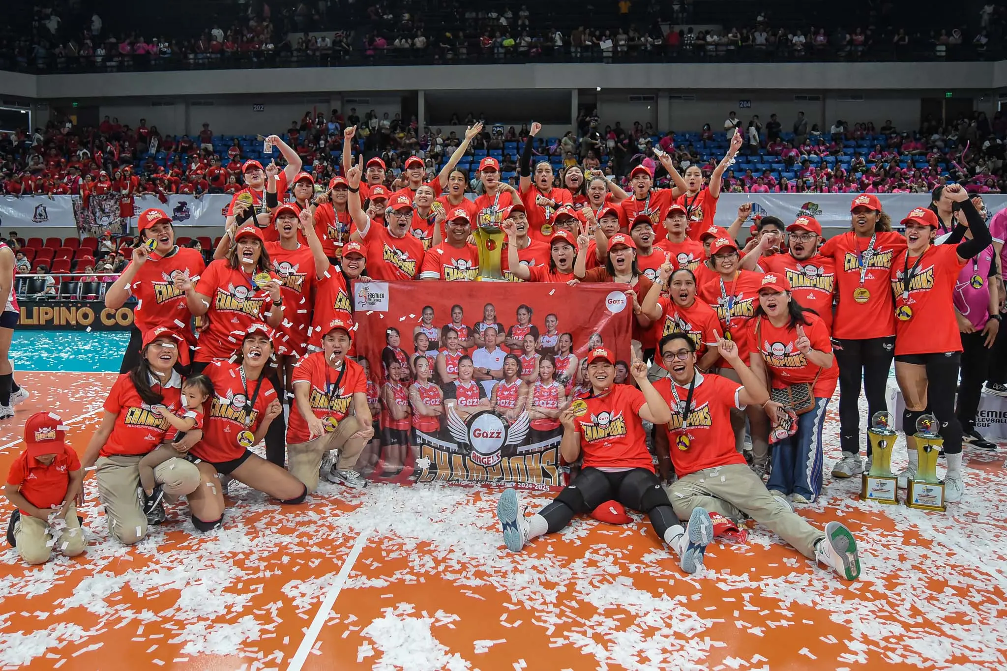 Billie Anima [rightmost, sitting down] was part Petro Gazz's historic 2024-25 PVL All-Filipino Conference campaign