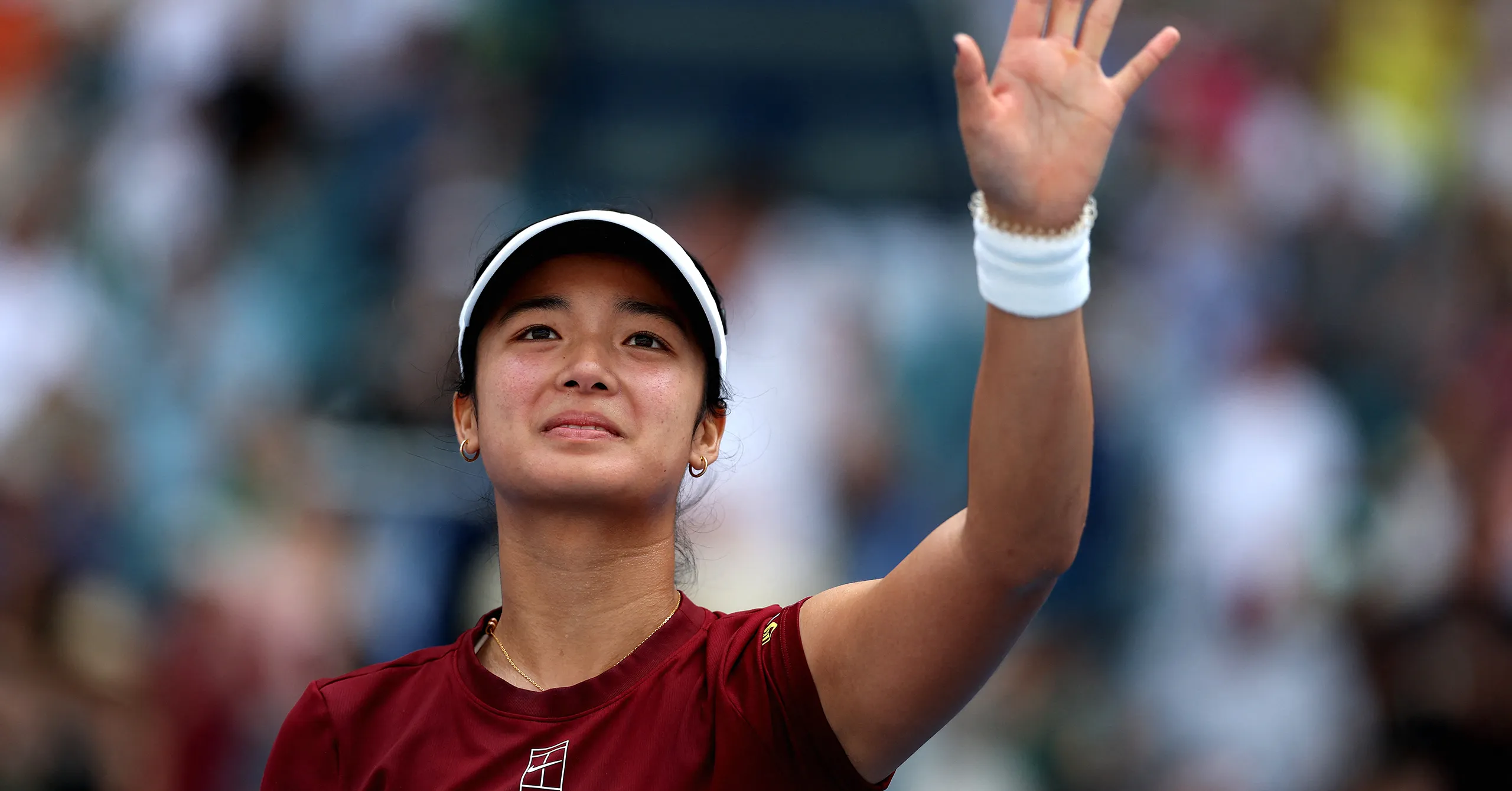 A shot of Alex Eala during the Miami Open