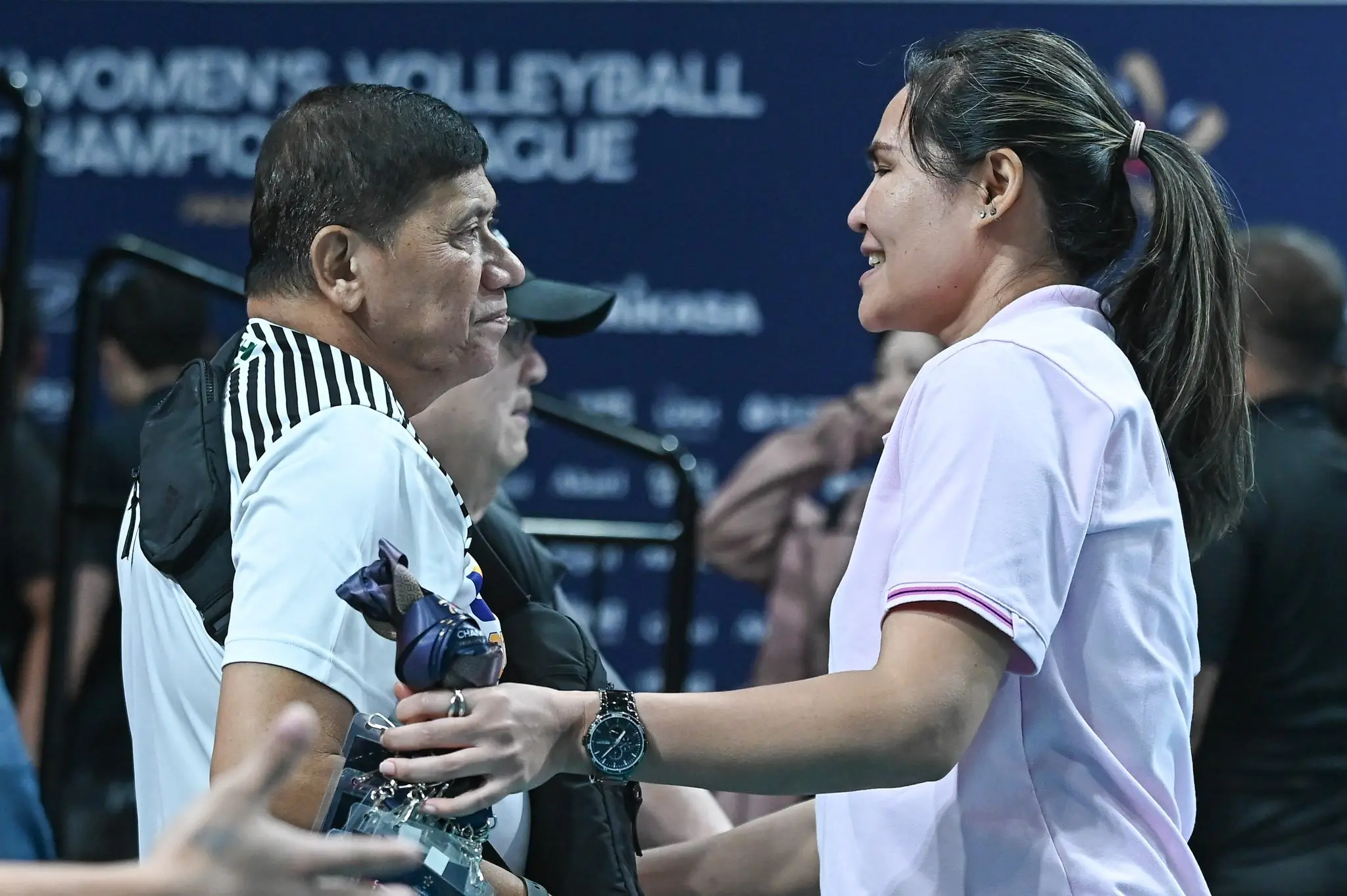 Roger Gorayeb and Jang Bualee during Nakhon Ratchasima's AVC Champions League game against PLDT