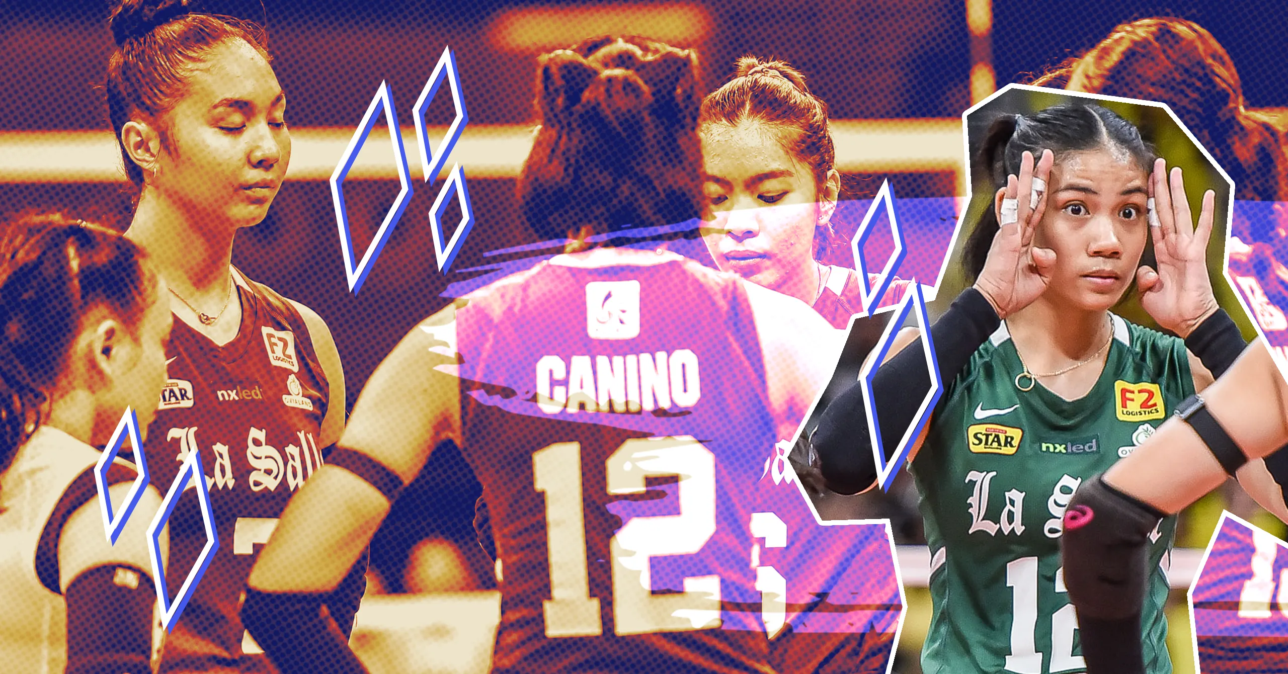 A collage of Angel Canino and DLSU