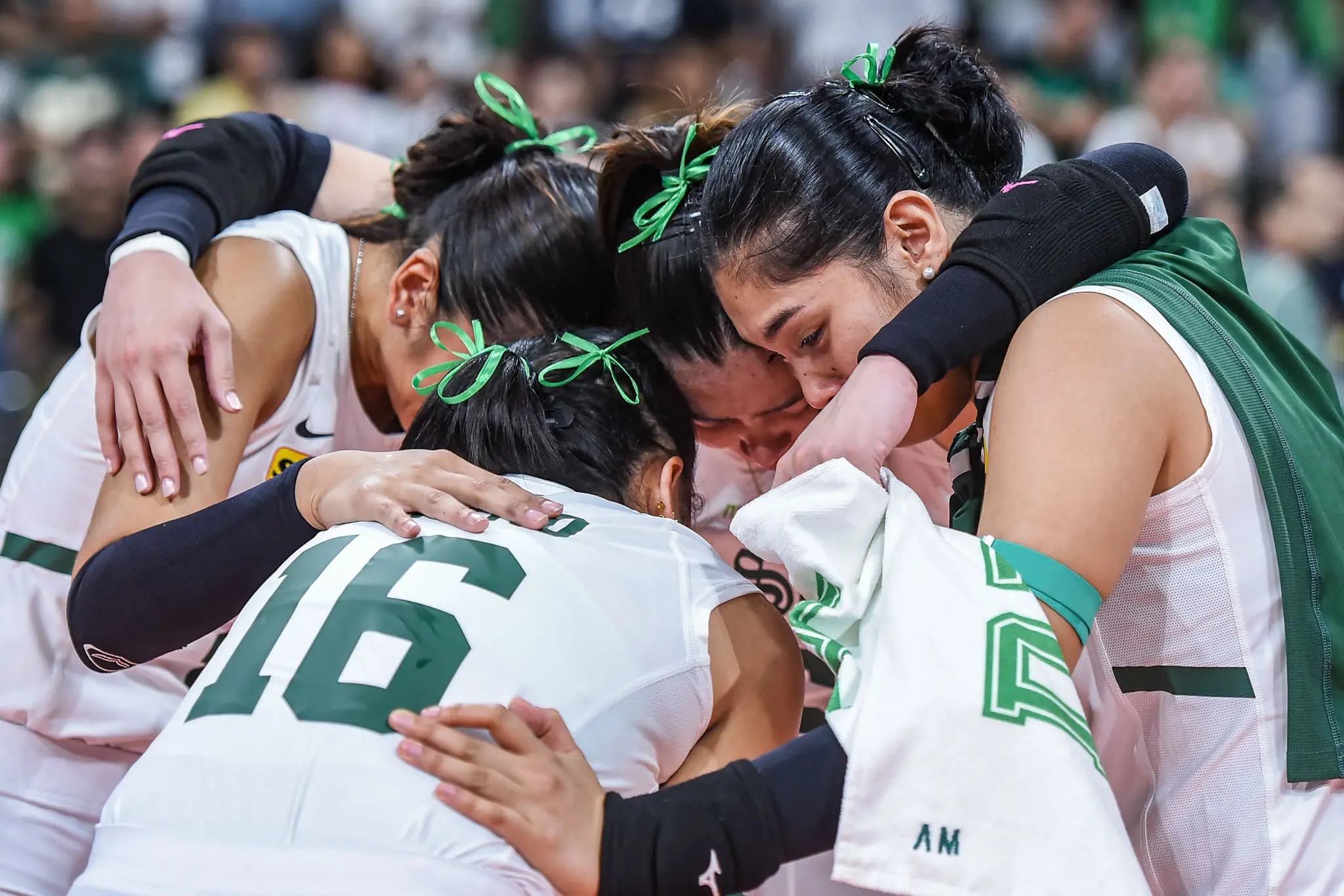 A group shot of DLSU seniors Alleiah Malaluan BJyne Soreño and Jessa Ordiales