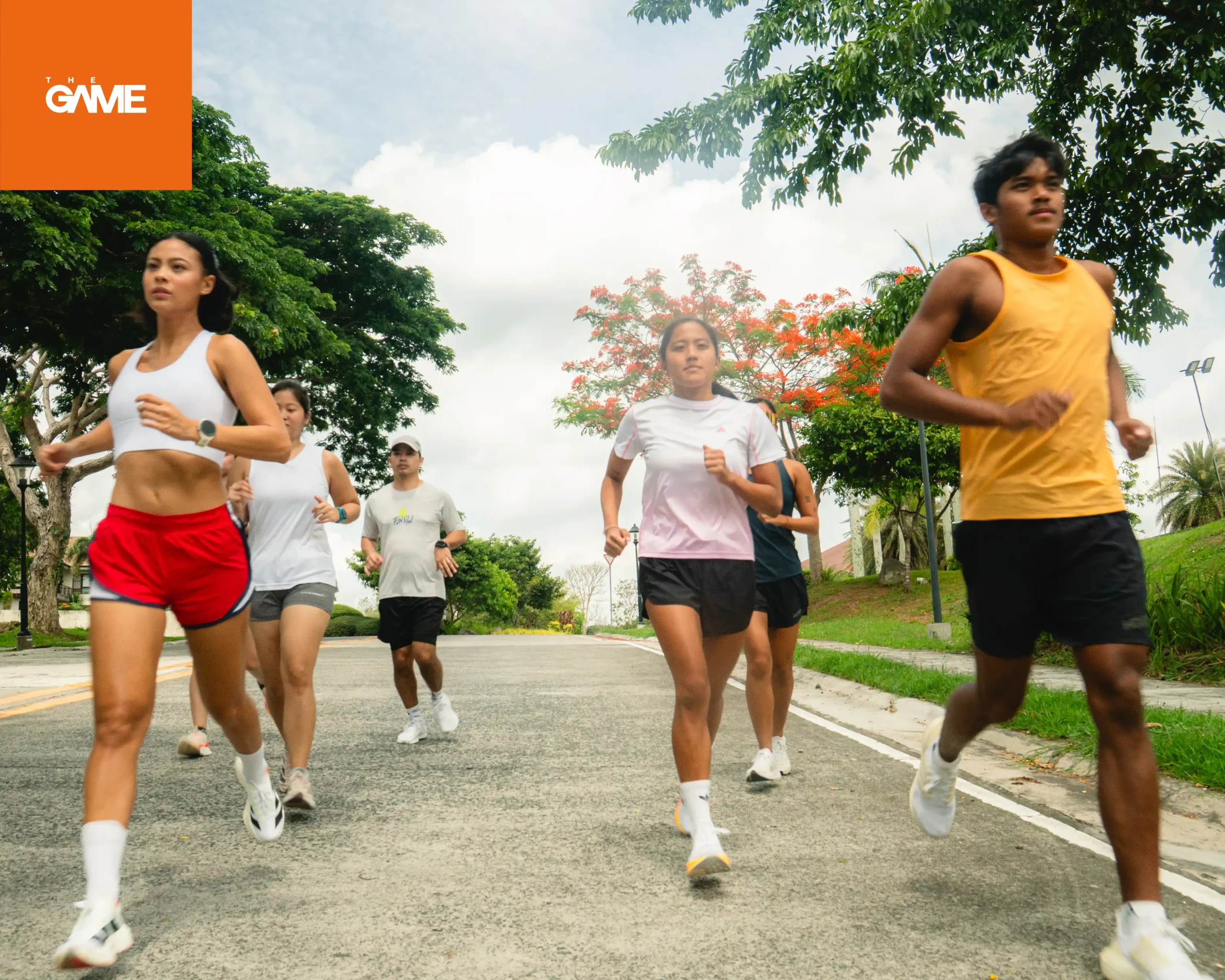 Hannah Pangilinan running with her Run Club, Just One