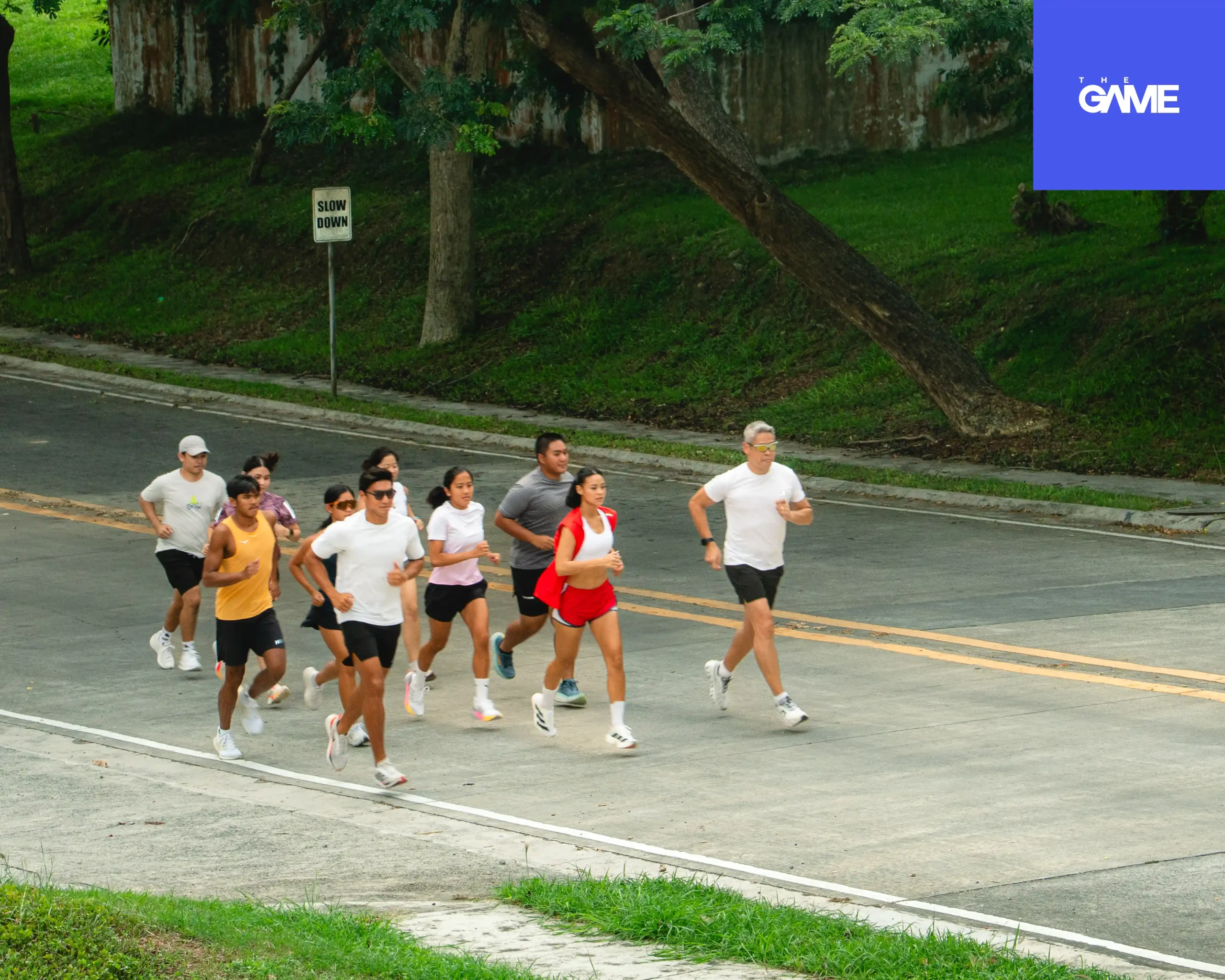 Hannah Pangilinan running with her Run Club, Just One