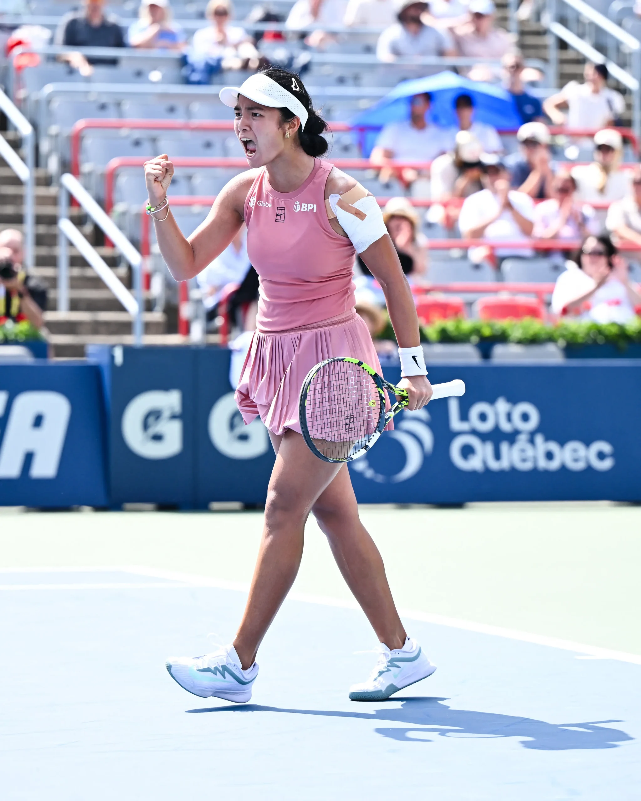 The game 2025 august in-article alex eala 2 - the game Alex Eala competing at the WTA 1000 National Bank Open in 2025