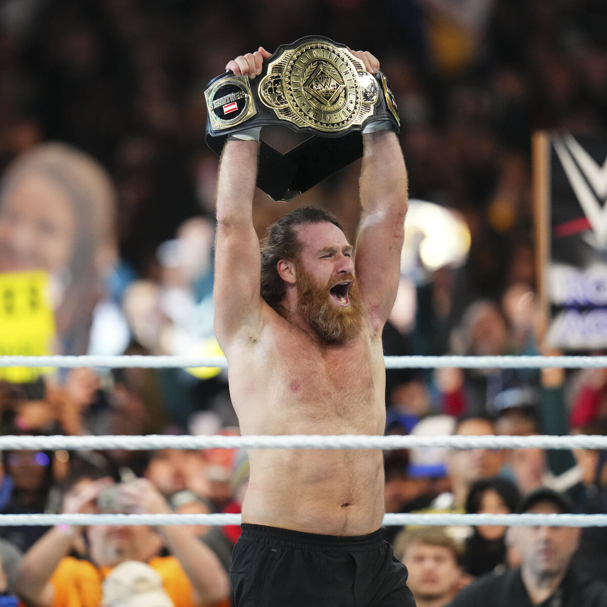 Sami Zayn wins the Intercontinental Title.