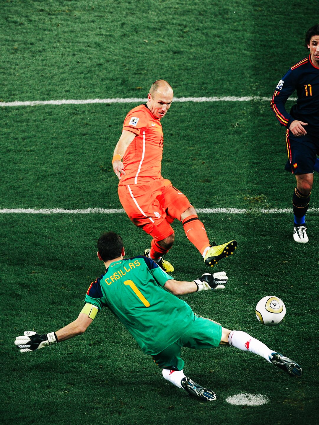 FIFA World Cup Finals: Iker Casillas save on Arjen Robben.