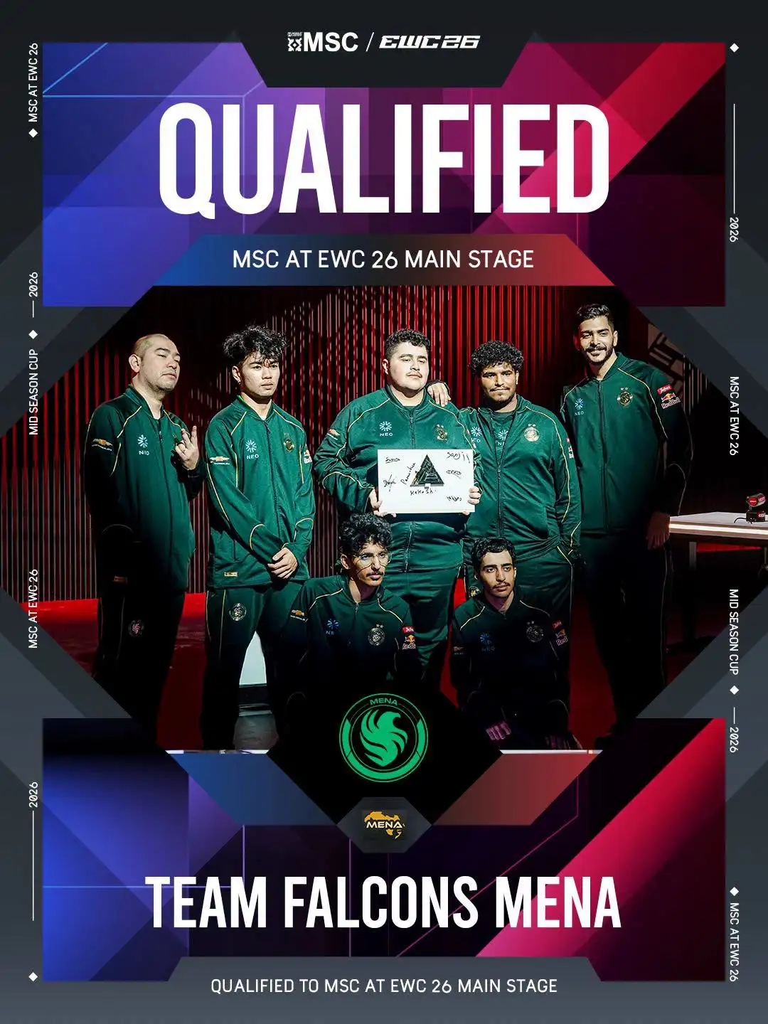 - the game Team Falcons MENA qualifies for MSC Main Stage