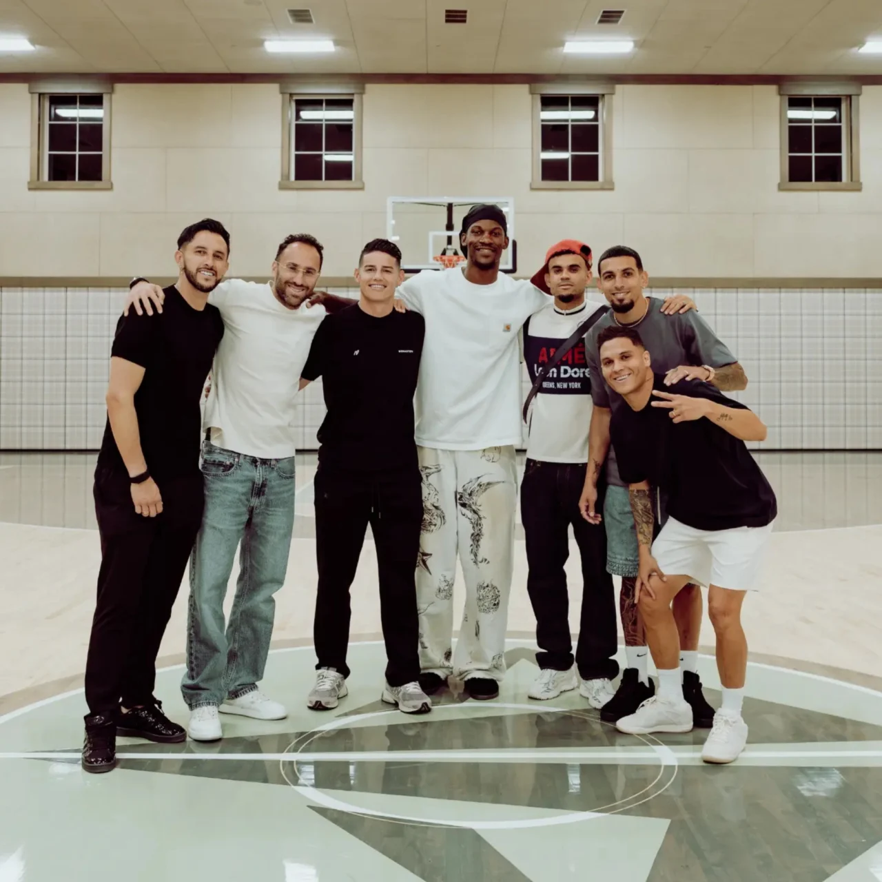 NBA star Jimmy Butler with Colombia FIFA World Cup team