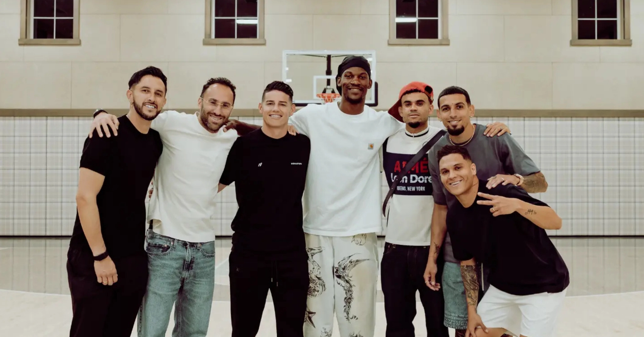 NBA star Jimmy Butler with Colombia FIFA World Cup team